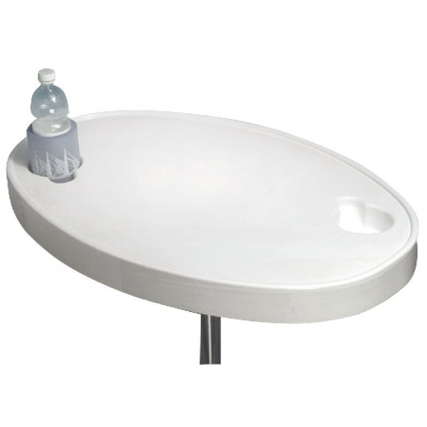 White ABS oval table 77x51 cm - N°1 - comptoirnautique.com