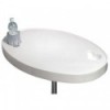 Mesa oval em ABS branco 77x51 cm - N°1 - comptoirnautique.com