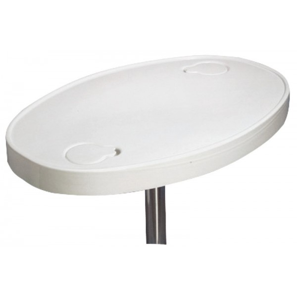 Tavolo ovale in ABS bianco 77x51 cm - N°2 - comptoirnautique.com