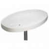 Mesa oval em ABS branco 77x51 cm - N°2 - comptoirnautique.com