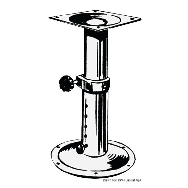 Base telescopica girevole in acciaio inox da 540/720 mm - N°2 - comptoirnautique.com