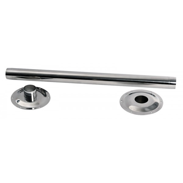 Gamba del tavolo in acciaio inox lucidato 670 mm - N°1 - comptoirnautique.com