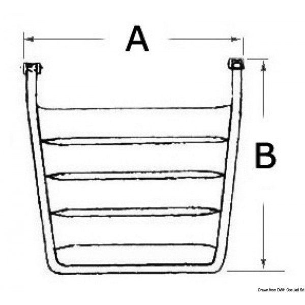 Passerelle arrière avec échelle 45x45 cm  - N°2 - comptoirnautique.com 