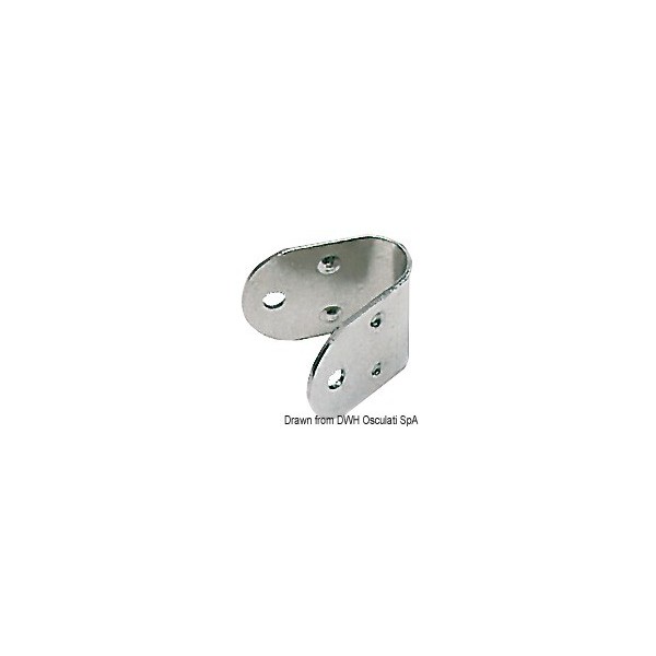 Staffa a "U" per cerniera a scala con tubo Ø 22 mm - N°1 - comptoirnautique.com