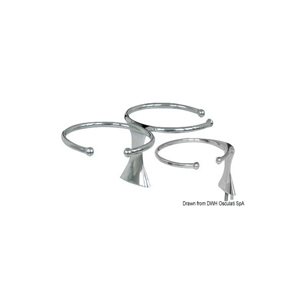 Porta-vetro N. 1 vetro AISI 316 vite di fissaggio  - N°1 - comptoirnautique.com