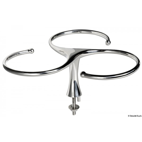 Porta-vetro N. 3 v. AISI316 vite di fissaggio 170x170  - N°1 - comptoirnautique.com