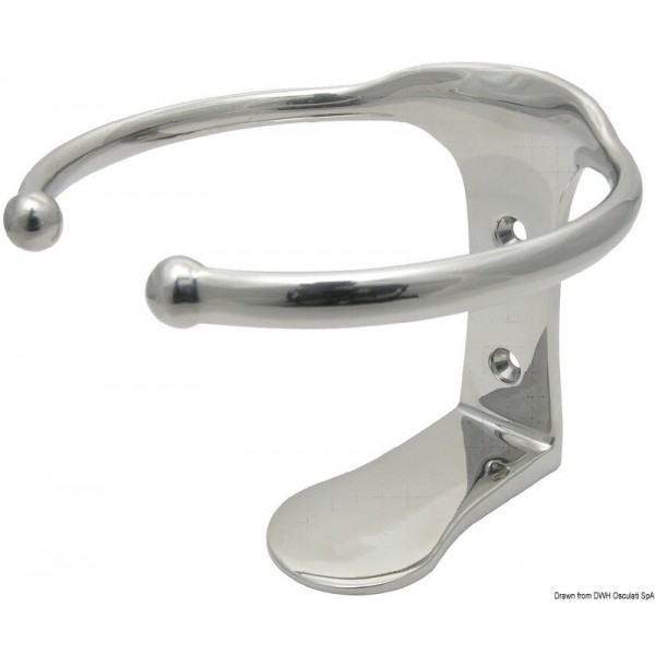 Glass holder N. 1 glass AISI 316 with screw 106 x 106 - N°1 - comptoirnautique.com