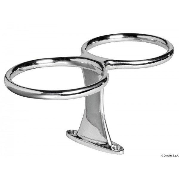 Porte-verre N. 1 verre AISI 316 avec vis  - N°1 - comptoirnautique.com 