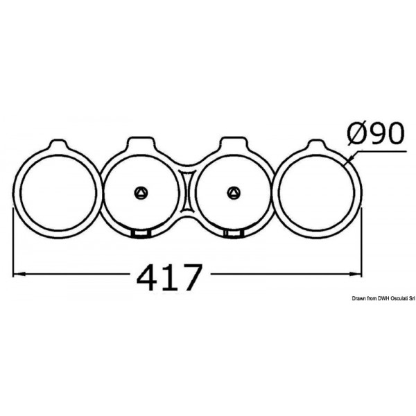 Soporte para vasos/tazas/latas 2/4 abatible - N°2 - comptoirnautique.com