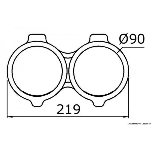 Glas-/Tassen-/Dosenhalter Swing-Out 2/4 Plätze - N°3 - comptoirnautique.com