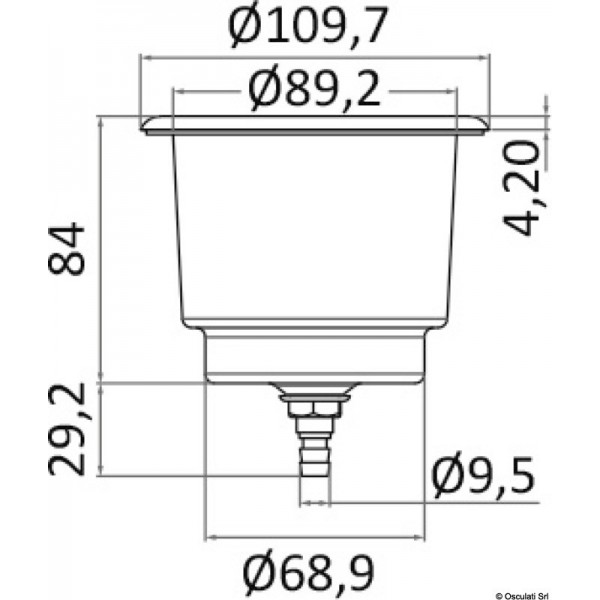 Porta-in vetro inox con drenaggio  - N°2 - comptoirnautique.com