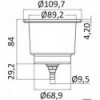 Portavasos de acero inoxidable con desagüe - N°2 - comptoirnautique.com