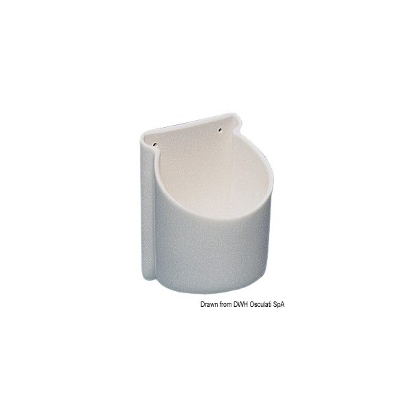 Porta-bicchieri/lattine PVC bianco 100 mm Ø 72 mm  - N°1 - comptoirnautique.com