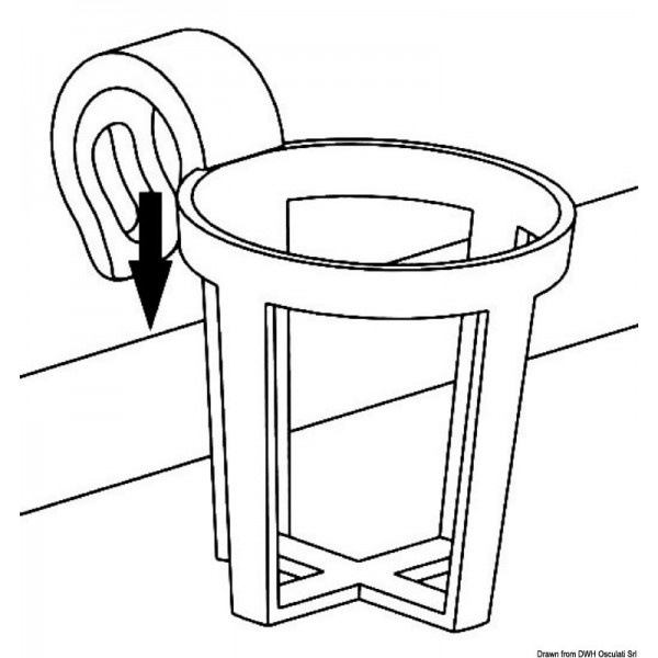 3-piece plastic glass-holder kit Ø 25-30 mm - N°4 - comptoirnautique.com 