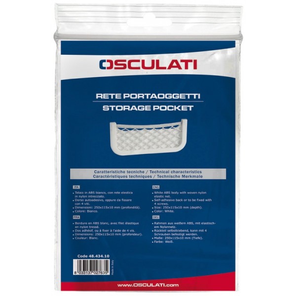Porta a rete-oggetti bianco 360 x 160 x 30 mm  - N°2 - comptoirnautique.com