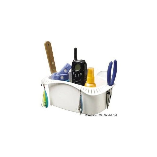 Porta-oggetto in plastica bianca Caddy abitacolo  - N°1 - comptoirnautique.com