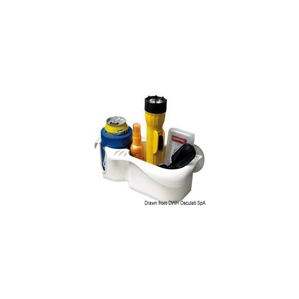 Porta-oggetto in plastica bianca Cruiser Caddy  - N°1 - comptoirnautique.com