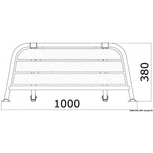 Passadiço traseiro 1000 mm - N°2 - comptoirnautique.com 