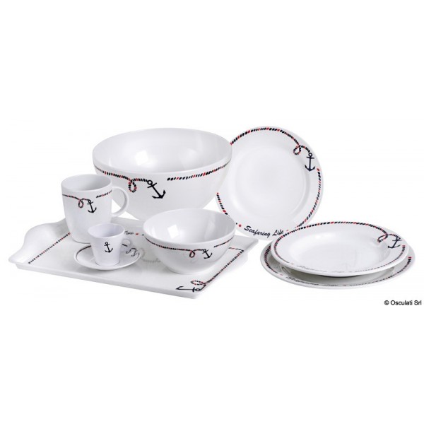 Set 6 x Ancor Line soup plates Ø 22.5 cm - N°1 - comptoirnautique.com 