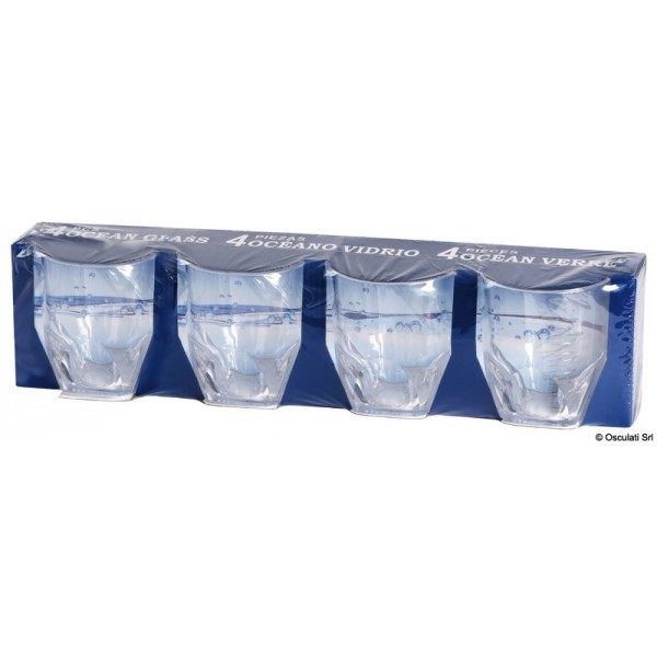 Juego de 4 vasos de agua Ancor Line 360 ml - N°2 - comptoirnautique.com 