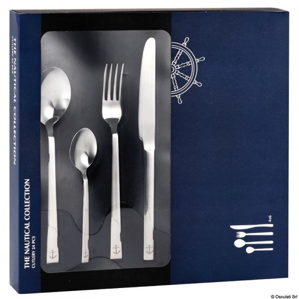 Ancor Line Set di posate in acciaio inox da 24 pezzi - N°2 - comptoirnautique.com