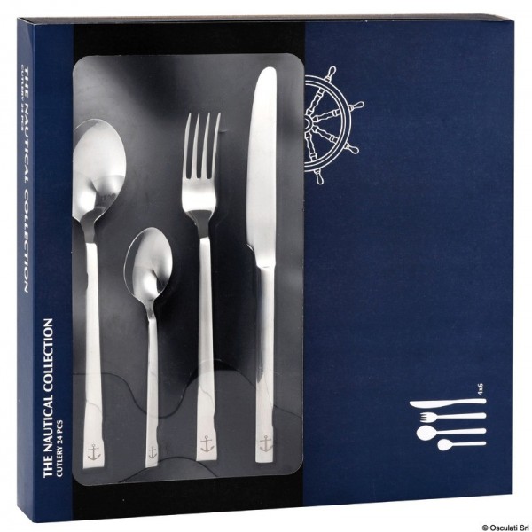 Set 24 pcs stainless steel cutlery Ancor Line - N°2 - comptoirnautique.com