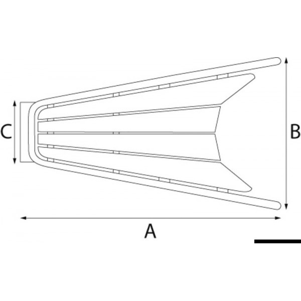 Delphinière AISI 316/Teck Leiter 2 Stufen - N°2 - comptoirnautique.com