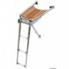 Delphinière AISI 316/teck 3-step ladder - N°1 - comptoirnautique.com