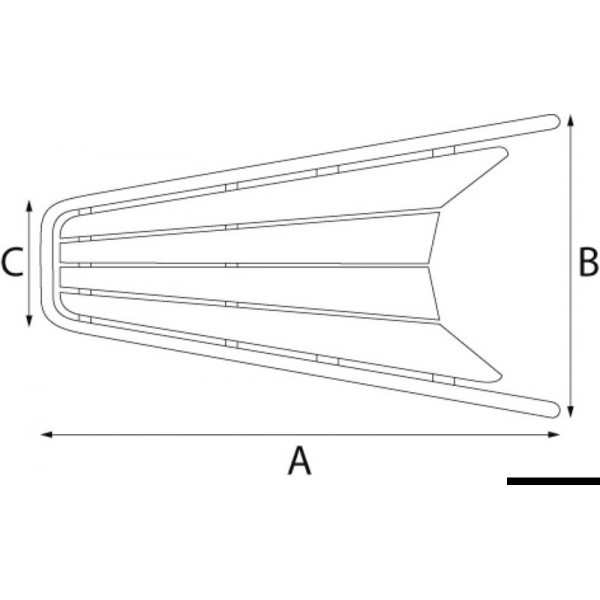 Delphinière AISI 316/Teck Davit Wippe - N°2 - comptoirnautique.com