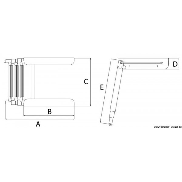 Escalera telescópica de 3 peldaños p 40.472.01  - N°2 - comptoirnautique.com