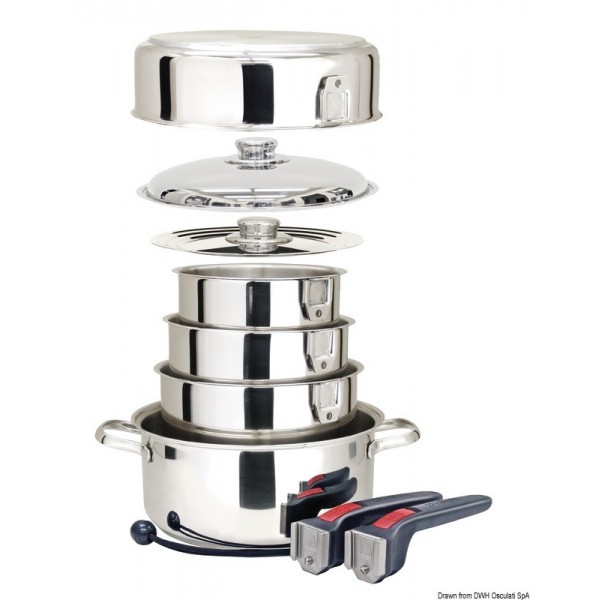 Casseruole impilabili con interno in acciaio inossidabile - N°1 - comptoirnautique.com