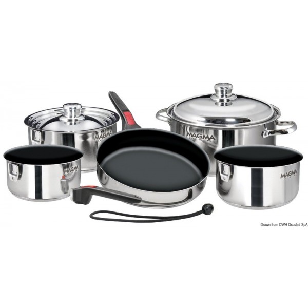 Casseruole impilabili con interno in acciaio inossidabile - N°2 - comptoirnautique.com