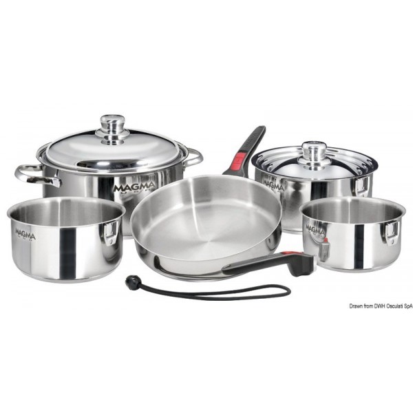 Stackable saucepans with stainless steel interior - N°3 - comptoirnautique.com 