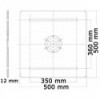 Tischständer quadratische Basis 500 x 500 mm - N°4 - comptoirnautique.com