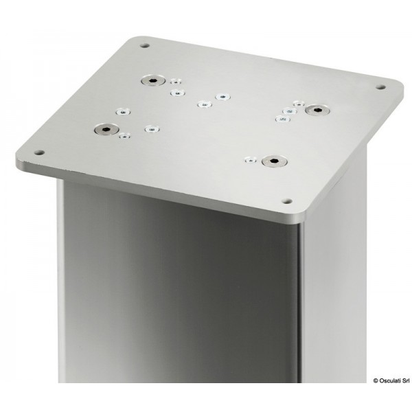 Rectangular table stand, anodized aluminum 3 stages 12V - N°3 - comptoirnautique.com 