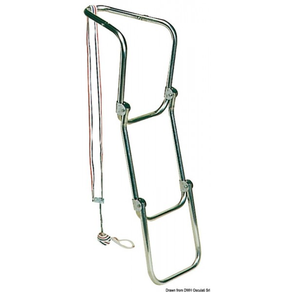 Escalera plegable para zodiacs 880 mm - N°1 - comptoirnautique.com