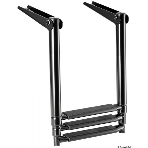 AISI316 3-step telescopic ladder for gangways - N°1 - comptoirnautique.com