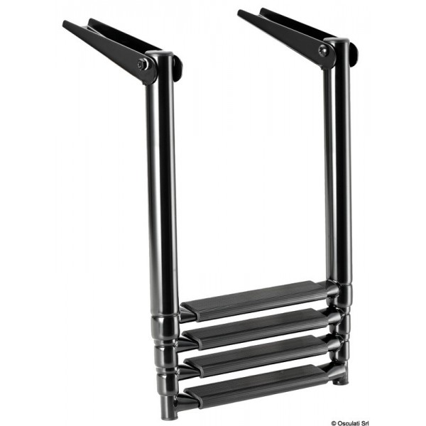 AISI316 4-step telescopic ladder for gangways - N°1 - comptoirnautique.com