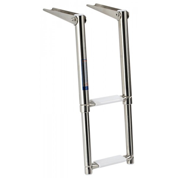 Schmale Teleskopleiter AISI316 2 Stufen - N°1 - comptoirnautique.com