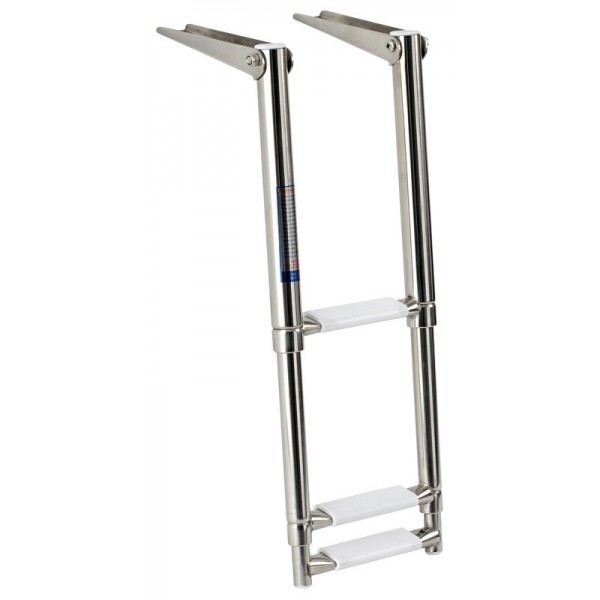AISI316 3-step narrow telescopic ladder - N°1 - comptoirnautique.com