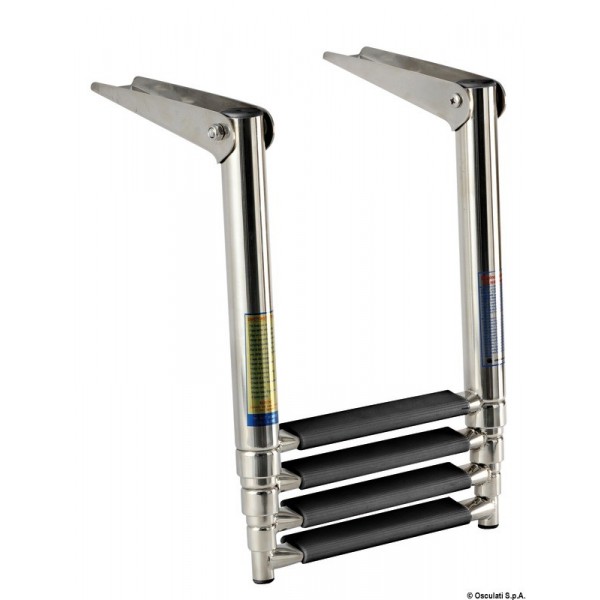 Standard-Teleskopleiter AISI316 schwarz 4 Stufen - N°2 - comptoirnautique.com