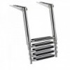Wide telescopic ladder AISI316 black 5 steps - N°1 - comptoirnautique.com