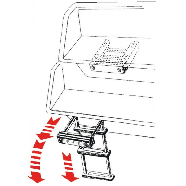 Echelle télescop. escamot standard AISI316 3marches - N°3 - comptoirnautique.com