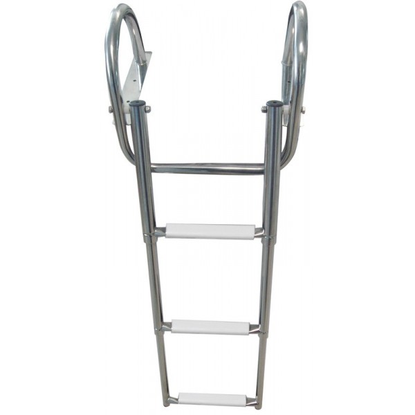 Echelle télescopique 4 marches (blanc) - N°1 - comptoirnautique.com