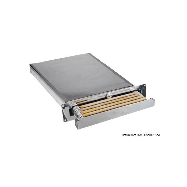 Scaletta Top Line a 4 gradini retrattile in teak - N°5 - comptoirnautique.com