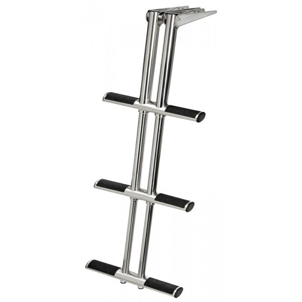 Escalera telescópica de 3 peldaños DIVER, negra - N°1 - comptoirnautique.com
