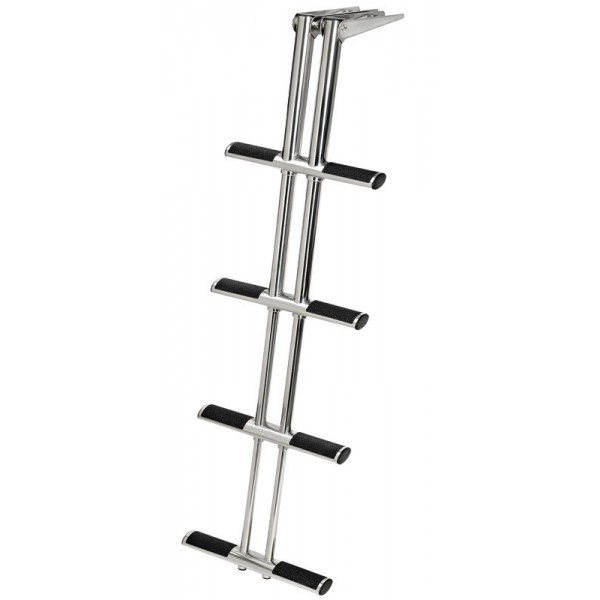 Scala telescopica DIVER a 4 gradini, nera - N°1 - comptoirnautique.com