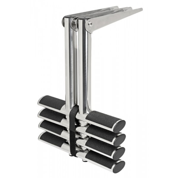 Scala telescopica DIVER a 4 gradini, nera - N°2 - comptoirnautique.com