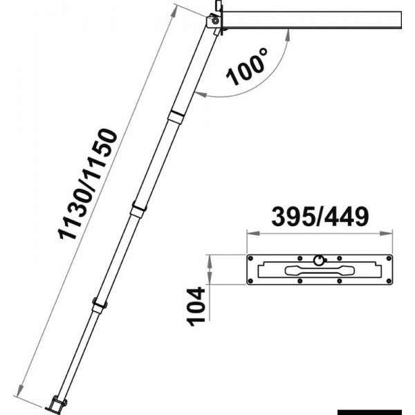 Scala retrattile in AISI316 con 4 gradini larghi - N°3 - comptoirnautique.com