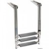 Flat telescopic ladder-oval tube shape 3 steps - N°1 - comptoirnautique.com